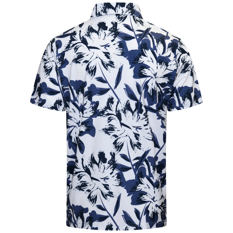 Puma MATTR Broken Flower Polo Shirt - White Glow/Blue Crystal