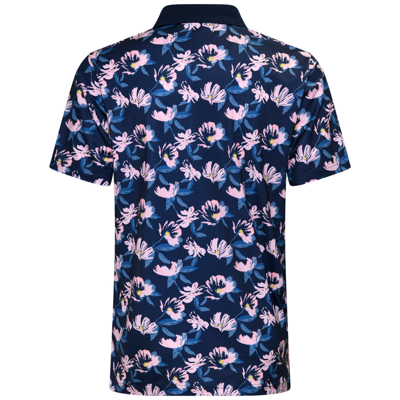 Puma X AP Spring Florals Polo Shirt - Deep Navy/Pale Pink