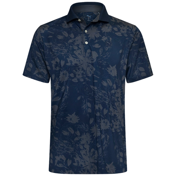 Puma MATTR Rose Polo Shirt - Deep Navy/Strong Gray