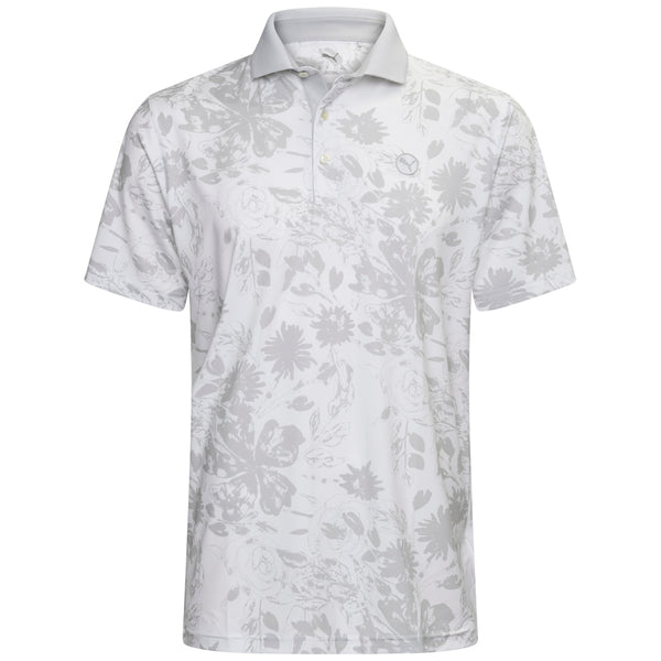 Puma MATTR Rose Polo Shirt - White Glow/Ash Gray