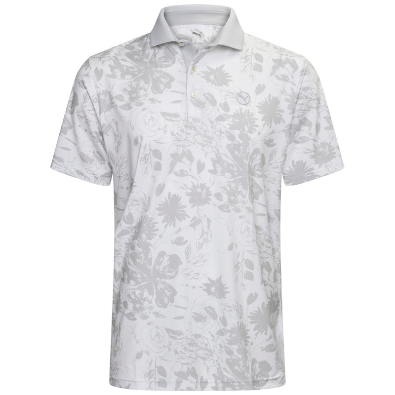 Puma MATTR Rose Polo Shirt - White Glow/Ash Gray