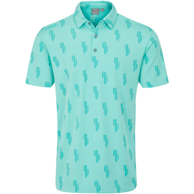 Ping Arizona Cactus Polo Shirt - Aruba Blue Multi