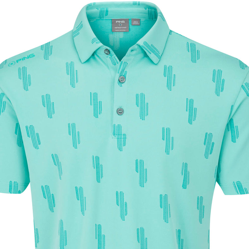 Ping Arizona Cactus Polo Shirt - Aruba Blue Multi