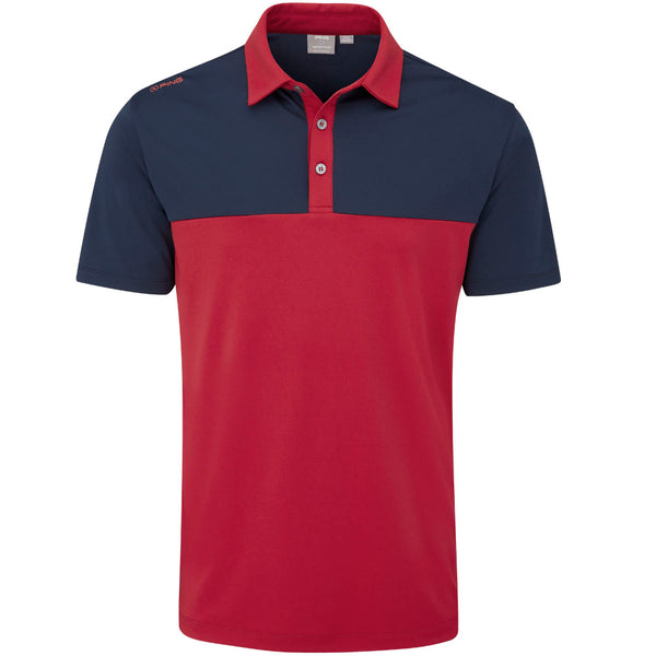 Ping Bodi Polo Shirt - Rich Red/Navy