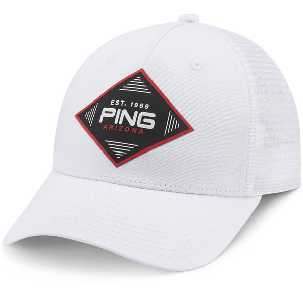 Ping Diamond Trucker Cap - White