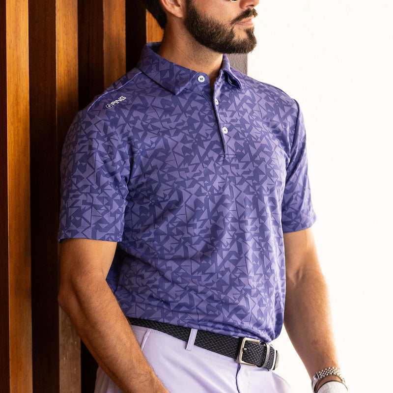 Ping Geo-Camo Polo Shirt - Twilight