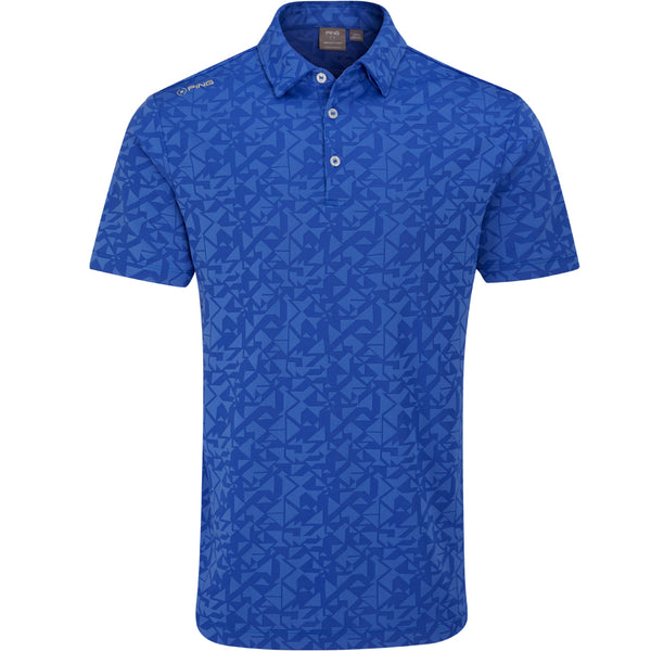 Ping Geo-Camo Polo Shirt - Ultra Blue