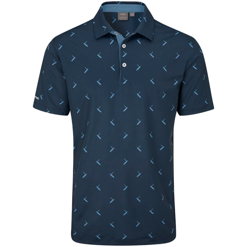 Ping Gold Putter Printed Polo Shirt - Navy Multi