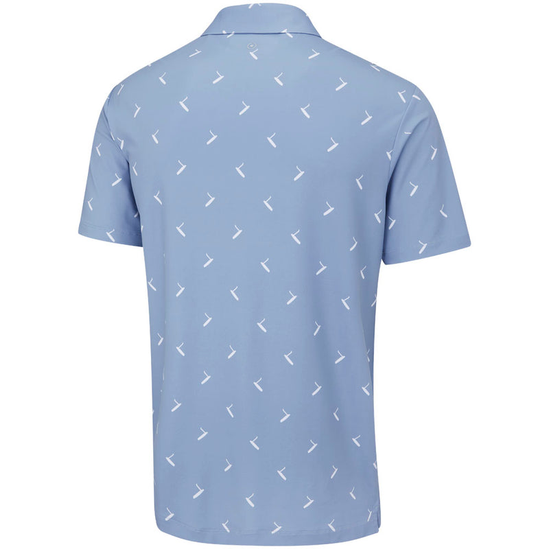 Ping Gold Putter Printed Polo Shirt - Spring Blue Multi