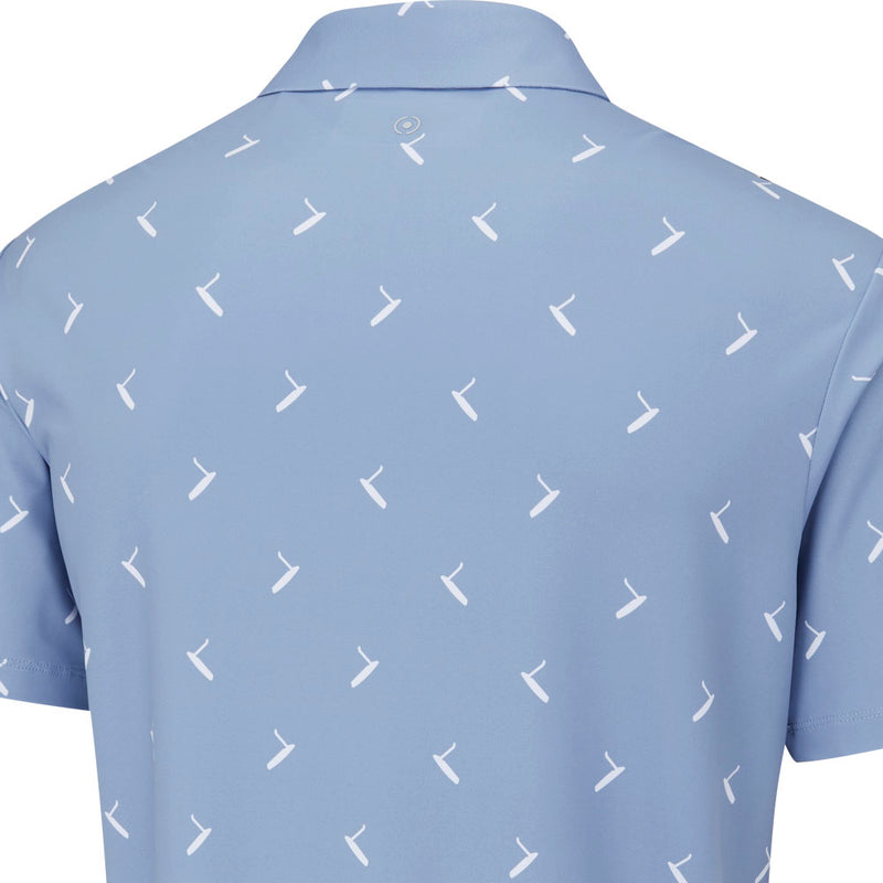 Ping Gold Putter Printed Polo Shirt - Spring Blue Multi