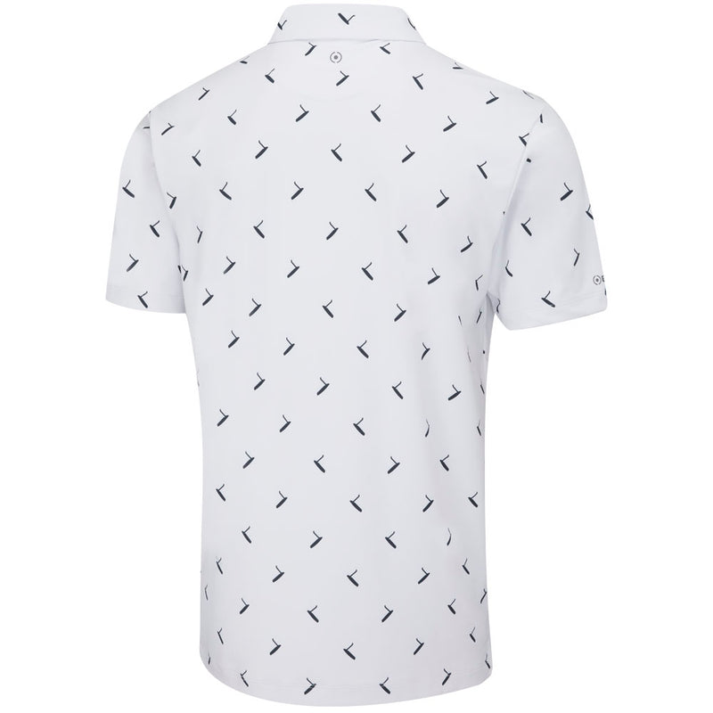 Ping Gold Putter Printed Polo Shirt - White/Navy Multi