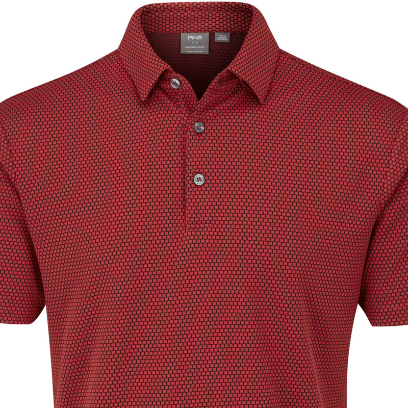 Ping Halcyon Polo Shirt - Rich Red Multi