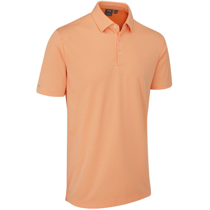 Ping Halcyon Polo Shirt - Tangerine Multi