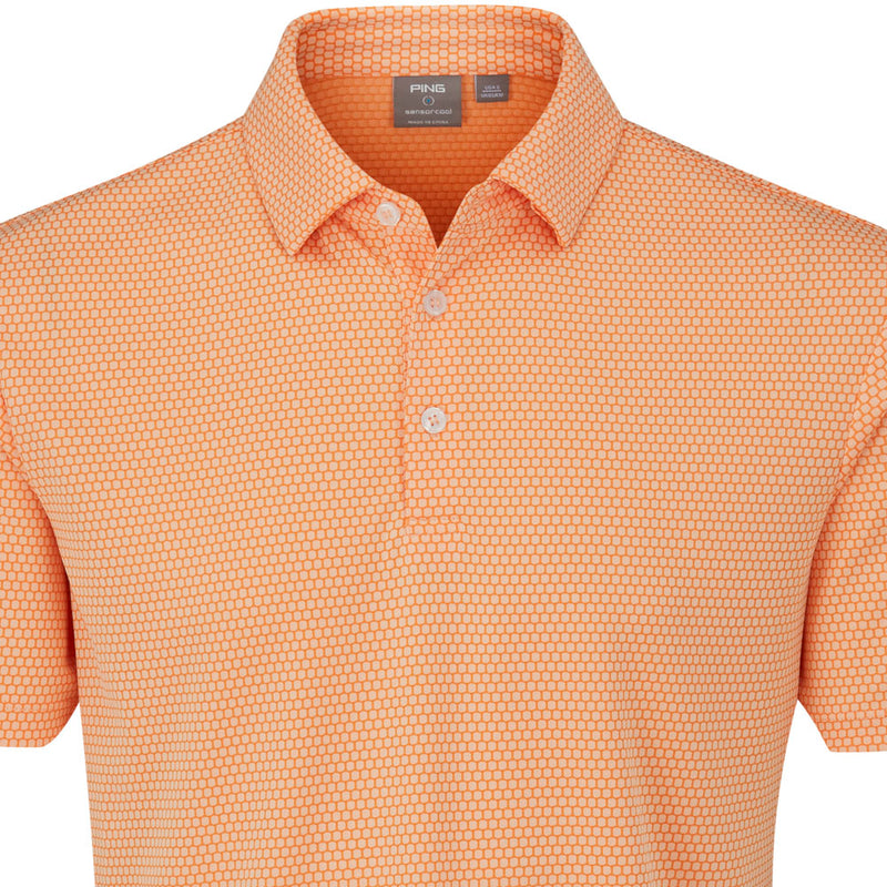 Ping Halcyon Polo Shirt - Tangerine Multi