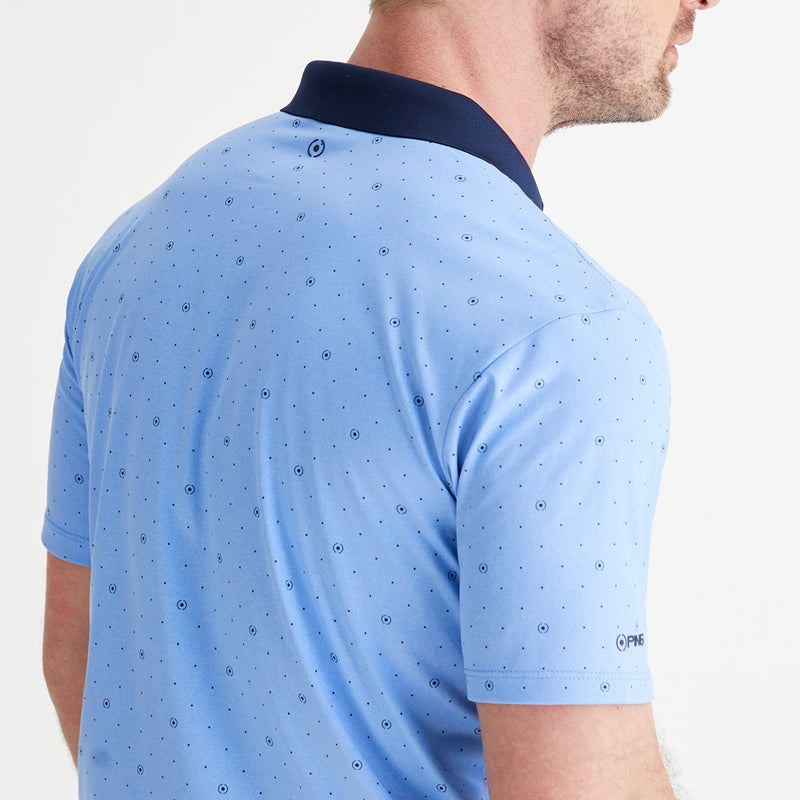 Ping Jared Polo Shirt - Cornflower Blue/Navy