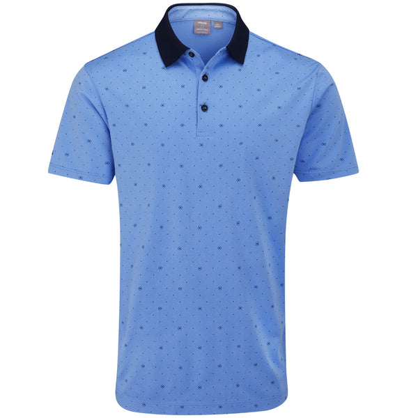 Ping Jared Polo Shirt - Cornflower Blue/Navy