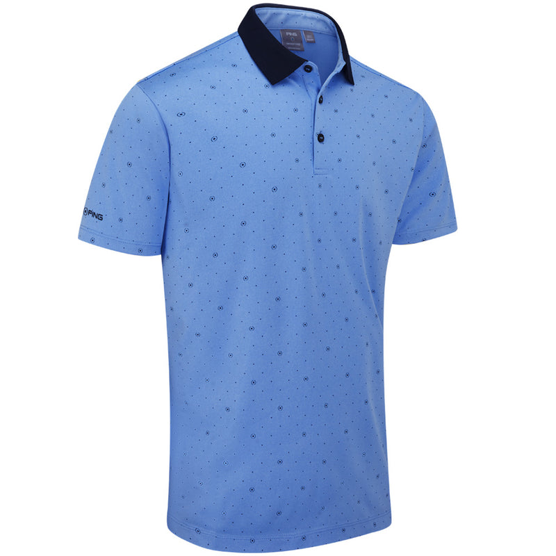 Ping Jared Polo Shirt - Cornflower Blue/Navy