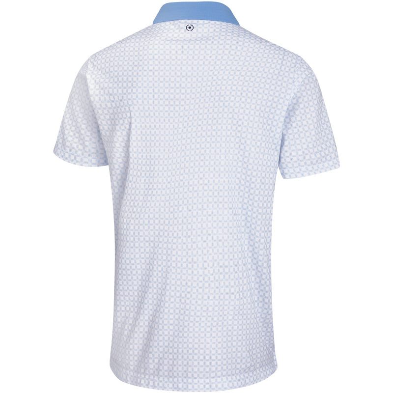 Ping Jared Polo Shirt - White/Cornflower Blue