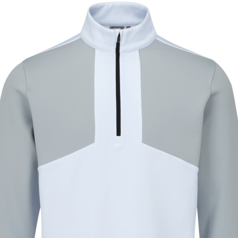 Ping Keon 1/2 Zip Pullover - White/Pearl Grey