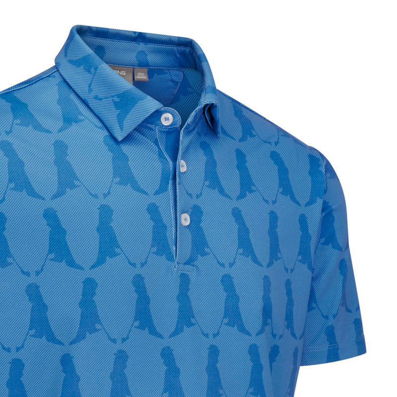 Ping Mr. PING Printed Polo Shirt - Blue Multi