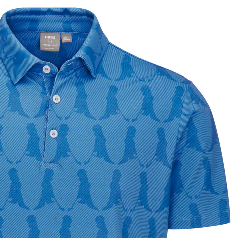 Ping Mr. PING Printed Polo Shirt - Blue Multi