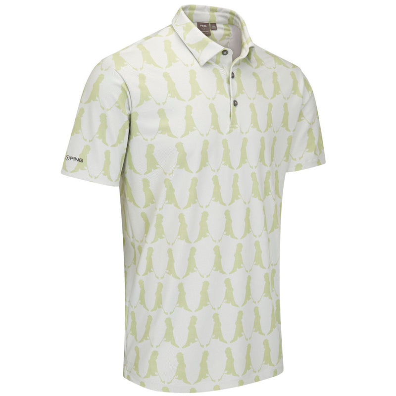 Ping Mr. PING Printed Polo Shirt - Limelight Multi