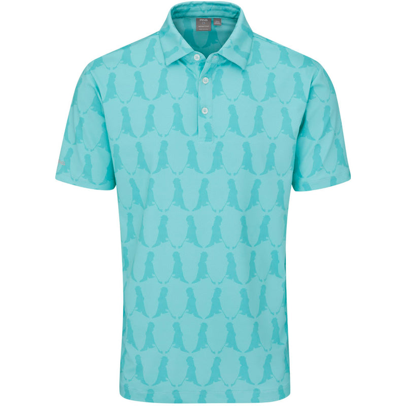 Ping Mr. Ping Printed Polo Shirt - Aruba Blue Multi