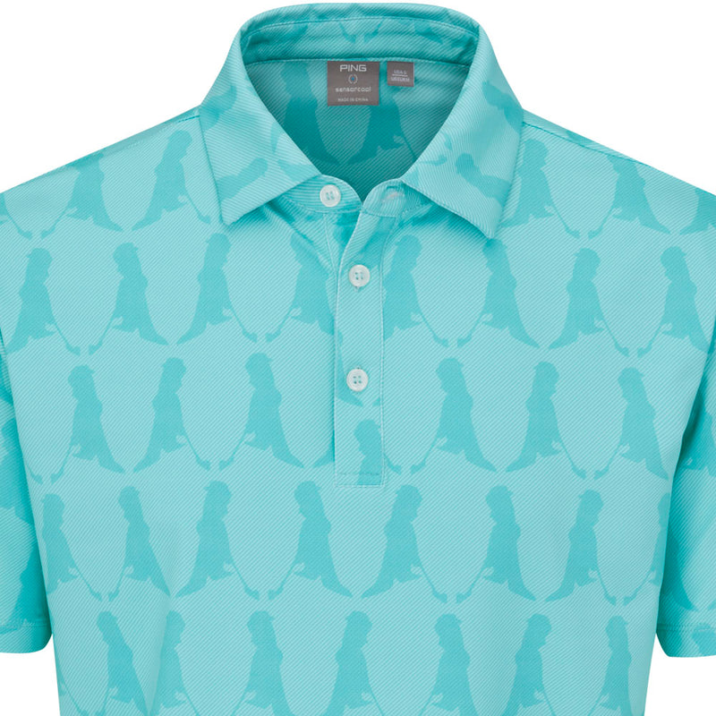 Ping Mr. Ping Printed Polo Shirt - Aruba Blue Multi