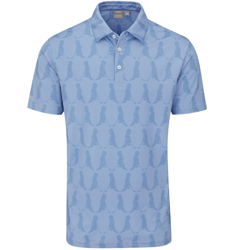 Ping Mr. Ping Printed Polo Shirt - Coronet Blue Multi