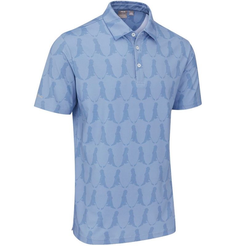 Ping Mr. Ping Printed Polo Shirt - Coronet Blue Multi