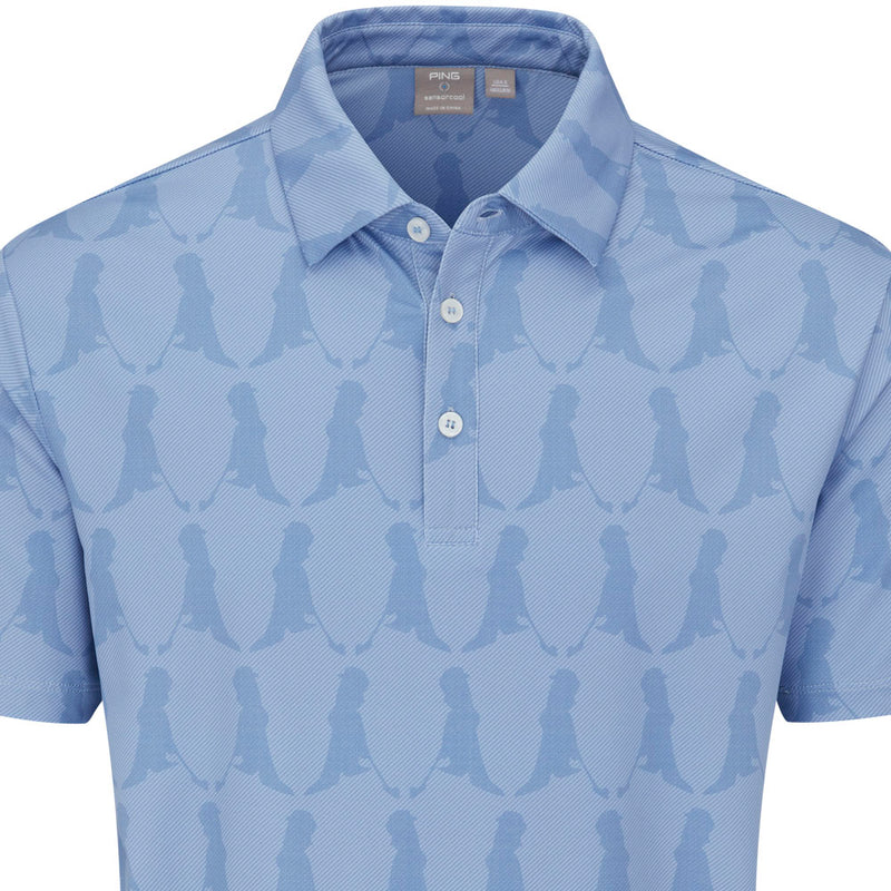 Ping Mr. Ping Printed Polo Shirt - Coronet Blue Multi