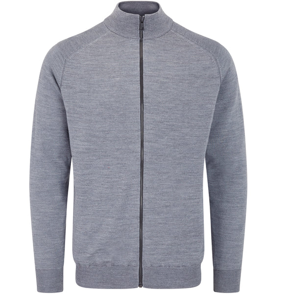 Ping Murphy Full Zip Sweater - French Grey Marl