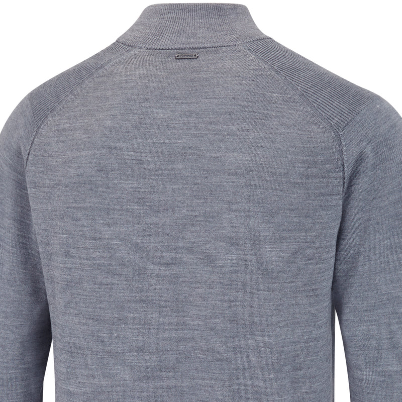 Ping Murphy Full Zip Sweater - French Grey Marl