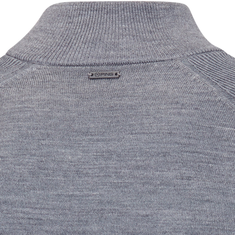 Ping Murphy Full Zip Sweater - French Grey Marl