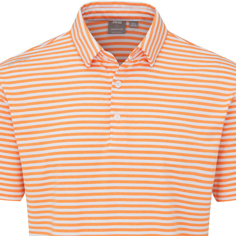 Ping Owain Polo Shirt - Tangerine/White