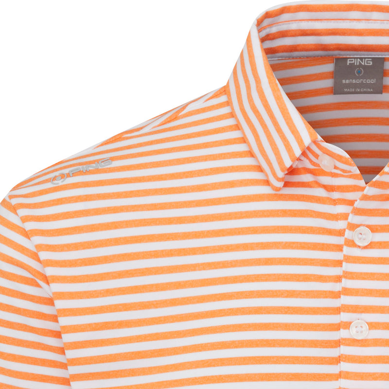 Ping Owain Polo Shirt - Tangerine/White