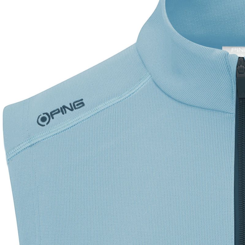 Ping Ramsey 1/2 Zip Gilet - Sky Blue Marl