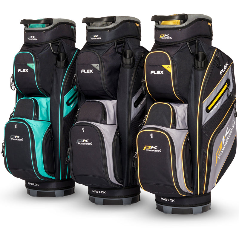 PowaKaddy FLEX Cart Bag -  Grey/Yellow