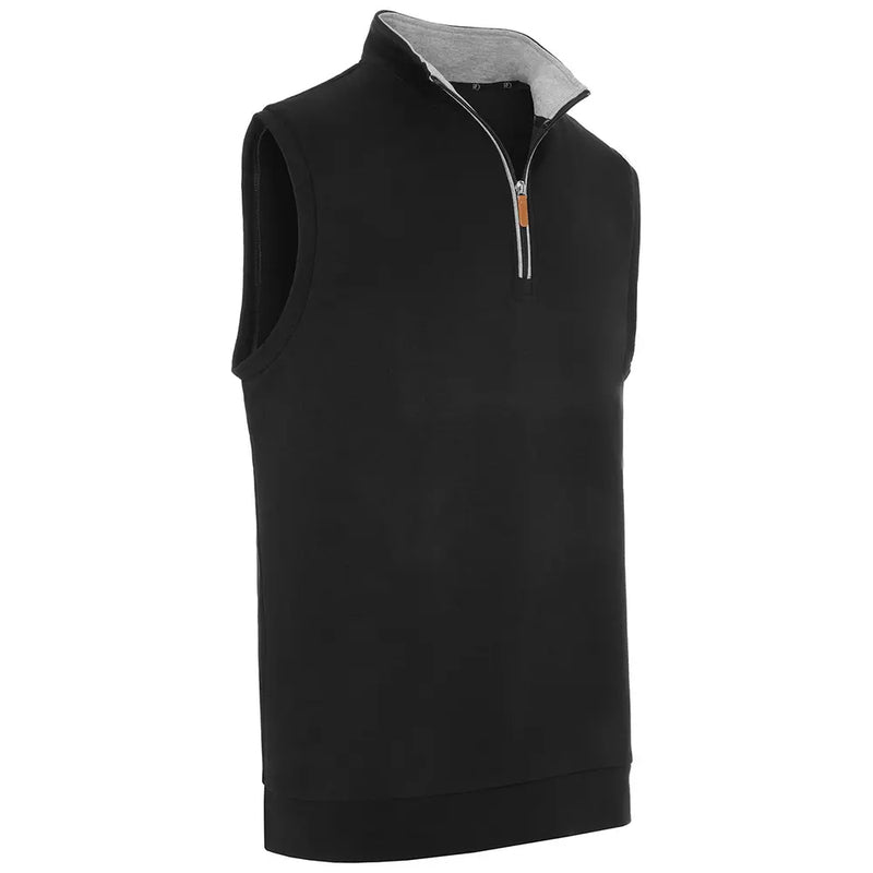 ProQuip Breeze Half Zip Jersey Slipover Vest - Black