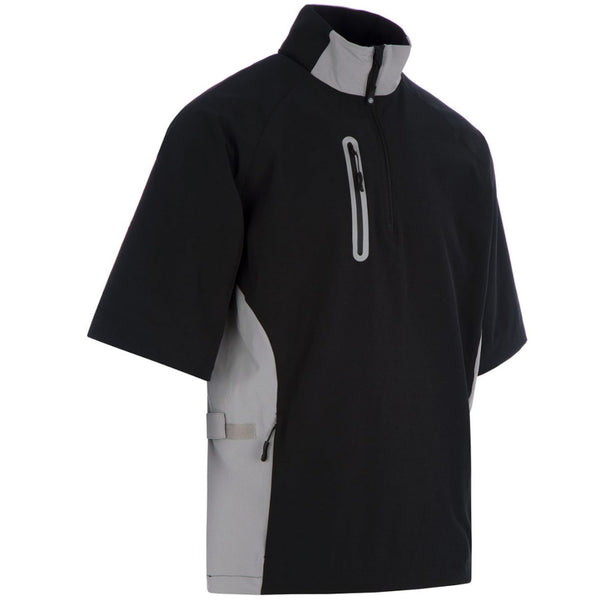 ProQuip Gents Pro Tech Short Sleeve Wind Jacket - Black/Grey