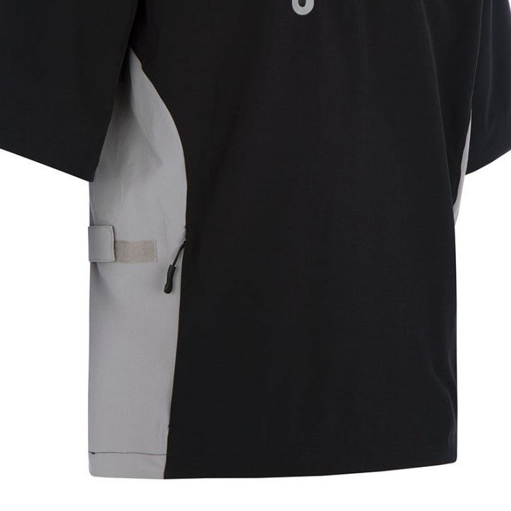 ProQuip Gents Pro Tech Short Sleeve Wind Jacket - Black/Grey