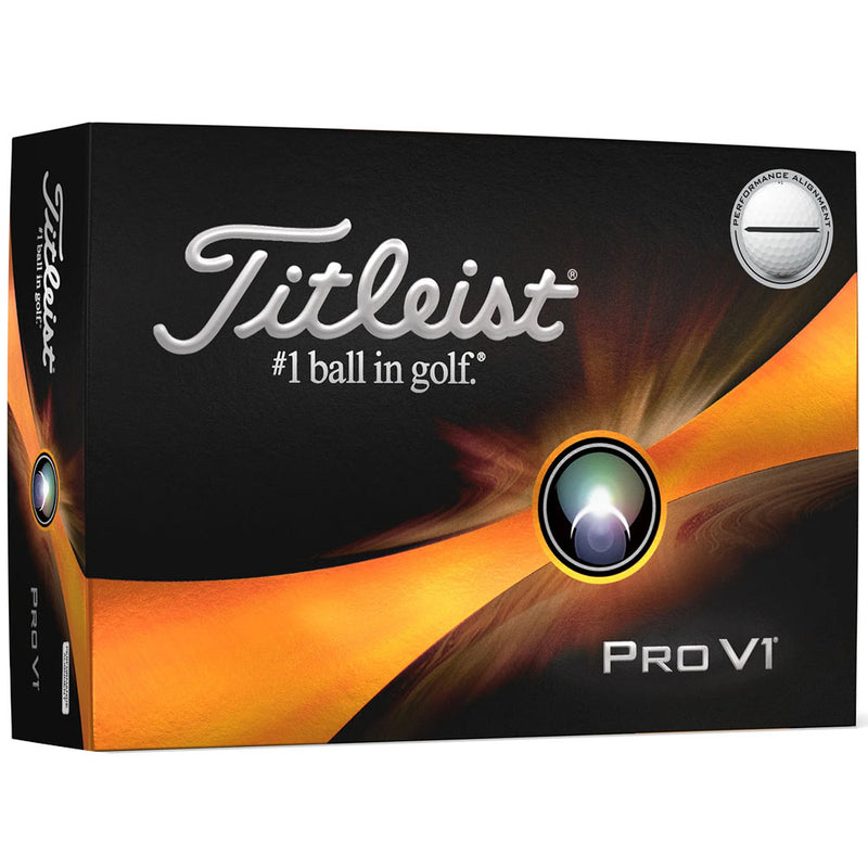 Titleist Pro V1 Performance Alignment Golf Balls - White - 12 Pack