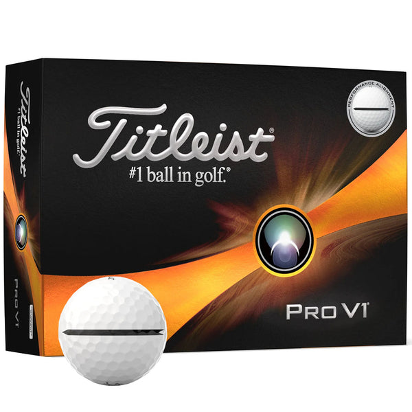 Titleist Pro V1 Performance Alignment Golf Balls - White - 12 Pack