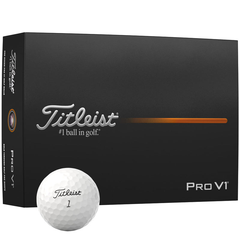 Titleist Pro V1 Golf Balls - White - 12 Pack