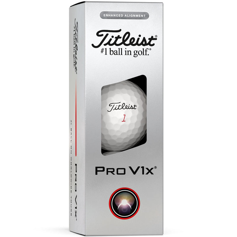 Titleist Pro V1x Enhanced Alignment Golf Balls - White - 12 Pack