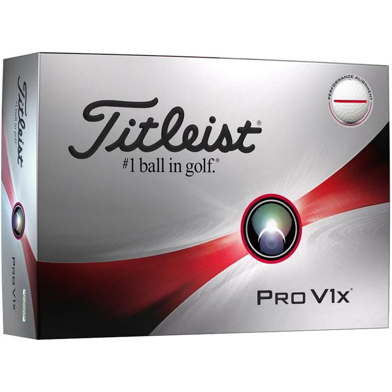 Titleist Pro V1x Performance Alignment Golf Balls - White - 12 Pack