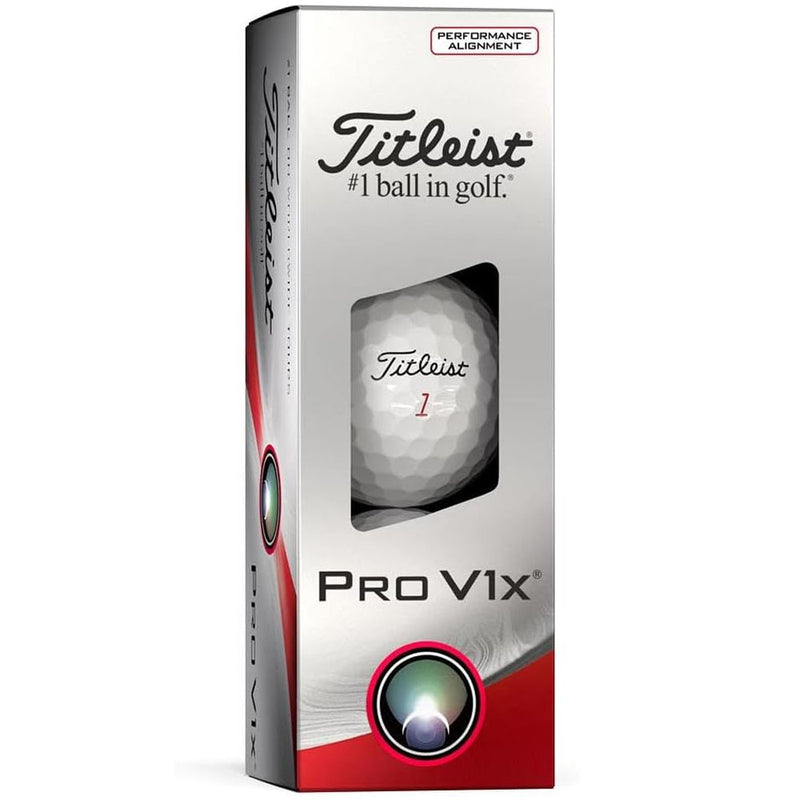 Titleist Pro V1x Performance Alignment Golf Balls - White - 12 Pack