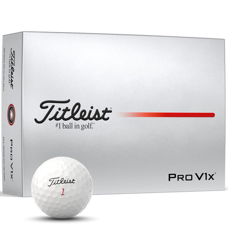 Titleist Pro V1x Golf Balls - White - 12 Pack