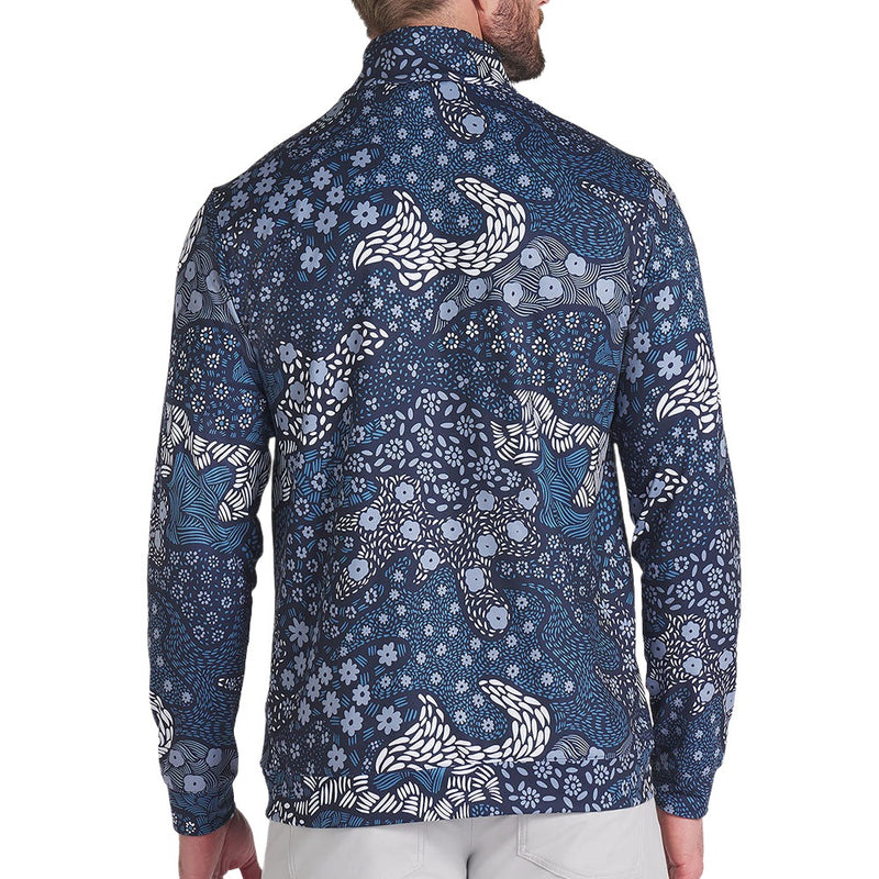 Puma Cloudspun Bloom Camo 1/4 Zip Sweater - Deep Navy/Filtered Ash