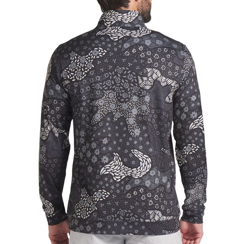 Puma Cloudspun Bloom Camo 1/4 Zip Sweater - Puma Black/Slate Sky